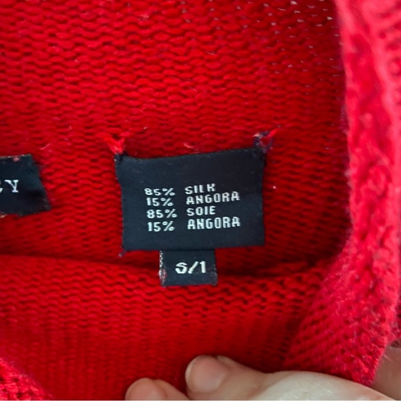 Marc D’Alcy Red Silk and Angora Sweater - Size Small - Picture 4 of 4